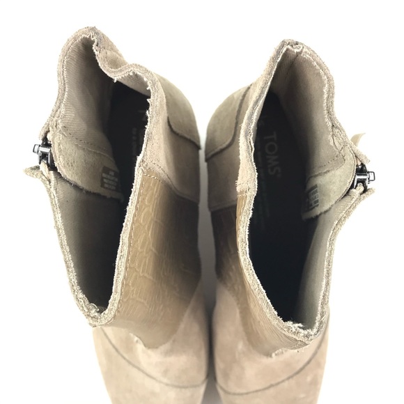 Toms Desert Wedge High Heels Suede Size 7.5 - Picture 6 of 7